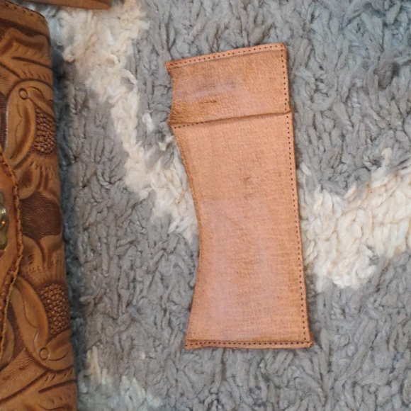 VTG Vintage Tooled flower shoulder bag purse - Picture 15 of 17